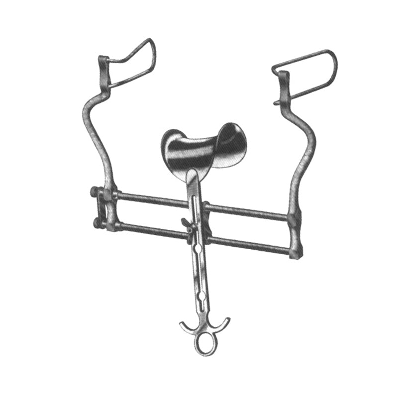 Balfour Abdominal Retractor w/ Fixed Side Blades, 4" Deep